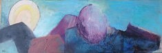 Transformation -2025 - acrylique sur toile et collage - 40 x 120 cm