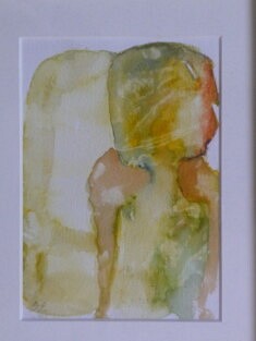 Je m'en vais - aquarelle sur papier
