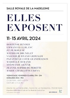 Exposition Elles Exposent
Salle Royale de la Madeleine

Dans le cadre de l'Art Month du Cercle de l'Art