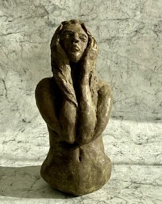 terre cuite patinée  H 17 cm