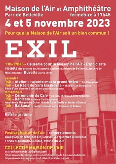 EXPOSITION collective EXIL à la Maison de l'air Paris 20E