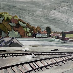 Terminal (acrylique sur toile, 50 x 50 cm) - 2026