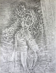 Nu, dessin sans titre, graphite et estompe sur papier, 50 x 65 cm, 2025