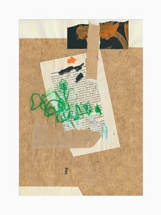 "CLG25_g1" , collage sur papier - 30 x 40 cm